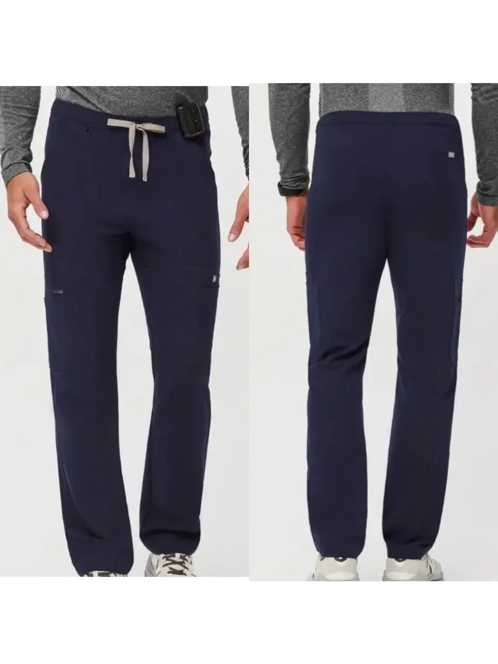 Figs Cairo Cargo Scrub Pants Mens XXL Tall Navy Blue Medical Pockets Drawstring
